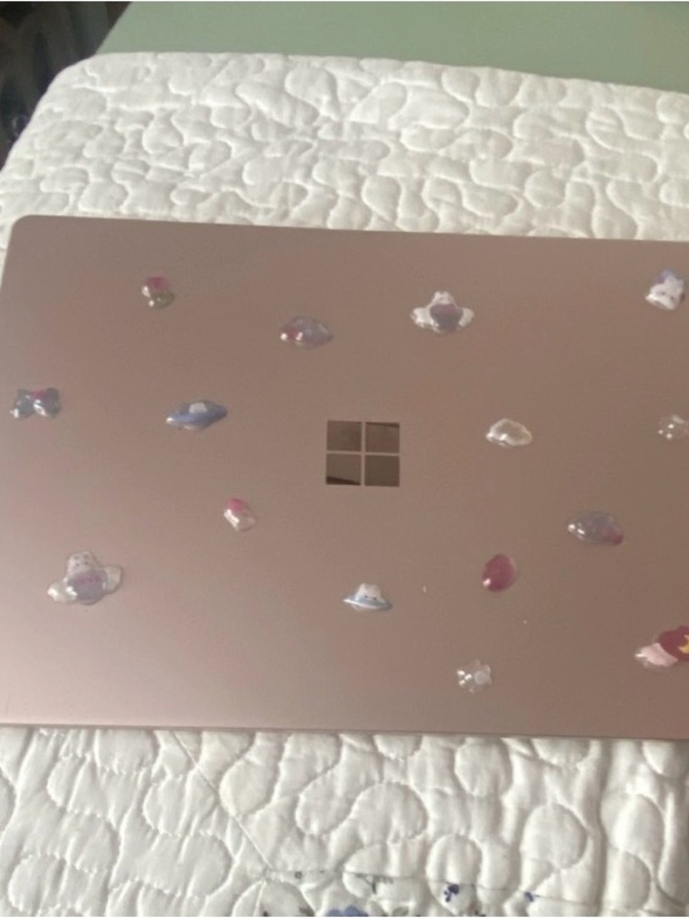 Microsoft Laptop in Rose Gold with Subtle Sticker Accents
